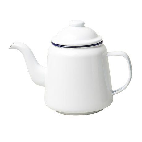 Falcon Enamelware Teapot 1.5 litre in White - Image 01