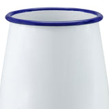 Falcon Enamel Utensil Holder in White with in Blue Rim 16x12cm - Image 02