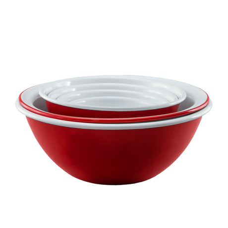 Falcon Enamel Prep Deluxe 2 Tone Set of 6 Red and White - Image 01