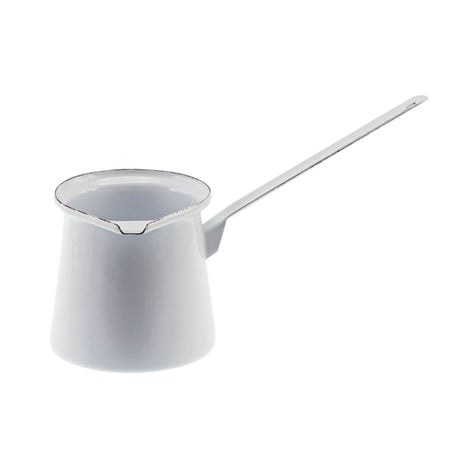 Falcon Enamel Turkish Coffee/Butter Melter 350ml in White - Image 01