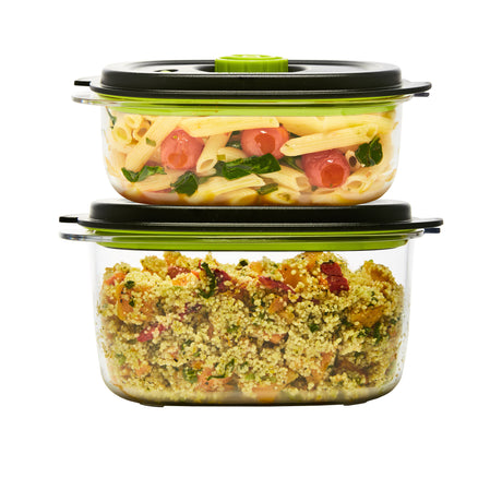 FoodSaver Preserve & Marinate Container 3 & 5 Cup Set 2 Piece in Black - Image 02