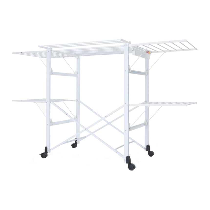 Foppapedretti Gulliver Wooden Foldable Clothes Drying Rack White - Image 01