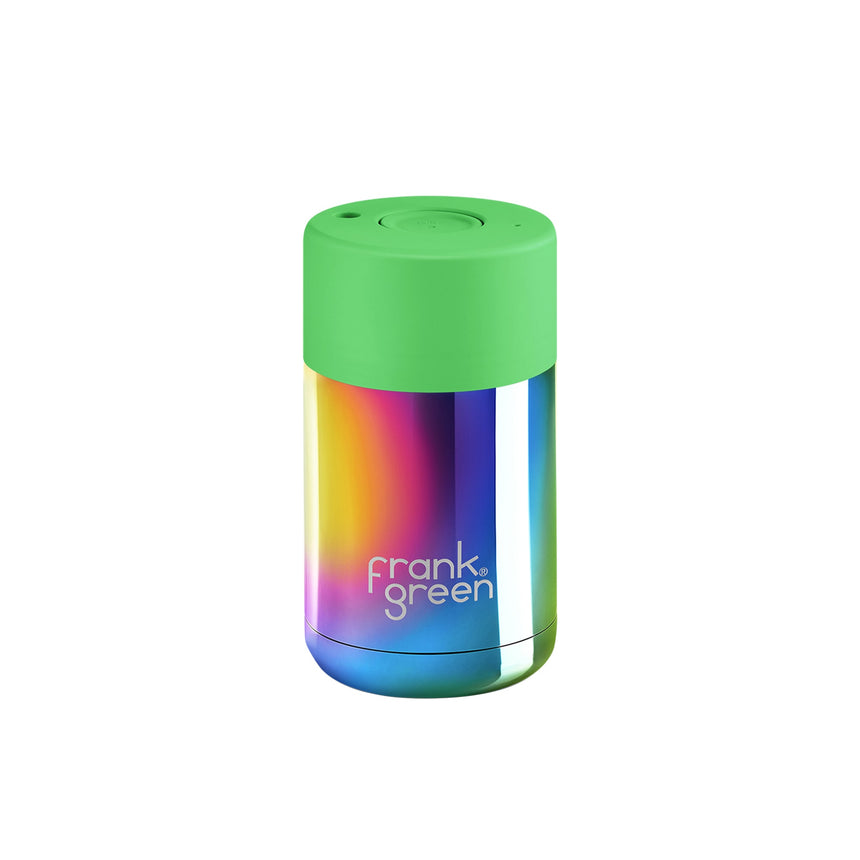 Frank Green Chrome Ceramic Reusable Cup 295ml (10oz) Rainbow - Image 01