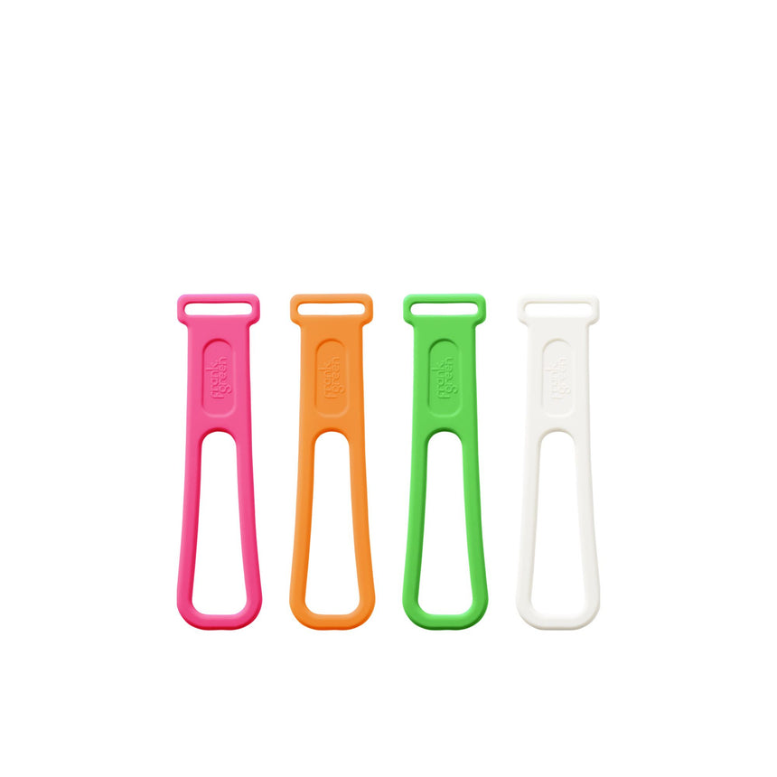 Frank Green Reusable Straw Lid Strap Set of 4 Neon - Image 01