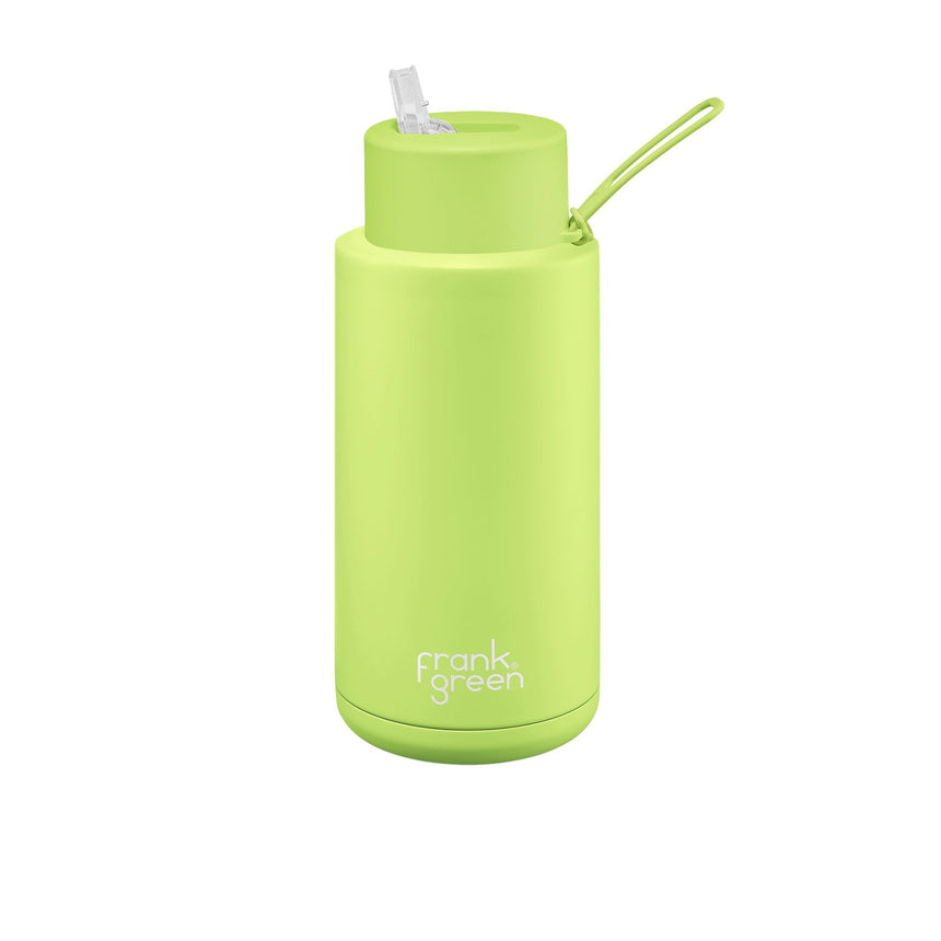 Frank Green Ultimate Ceramic Reusable Bottle w/ Straw 1 Litre (34oz) Pistachio - Image 01