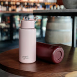 Frank Green Ultimate Ceramic Reusable Bottle with Straw 1 Litre (34oz) Blushed - Image 05