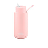 Frank Green Ultimate Ceramic Reusable Bottle with Straw 1 Litre (34oz) Blushed - Image 01