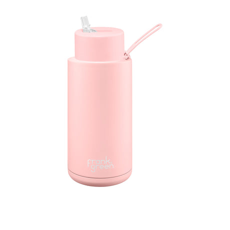 Frank Green Ultimate Ceramic Reusable Bottle with Straw 1 Litre (34oz) Blushed - Image 01