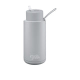 Frank Green Ultimate Ceramic Reusable Bottle with Straw 1 Litre (34oz) Harbor Mist - Image 01