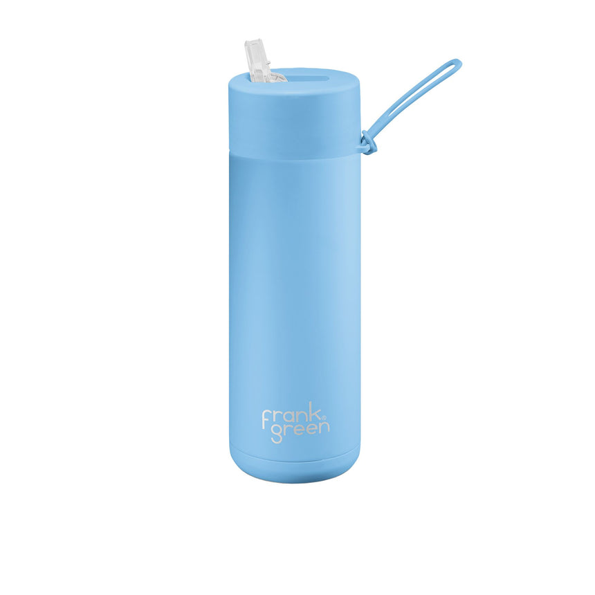 Frank Green Ultimate Ceramic Reusable Bottle with Straw 595ml Sky in Blue - Image 01