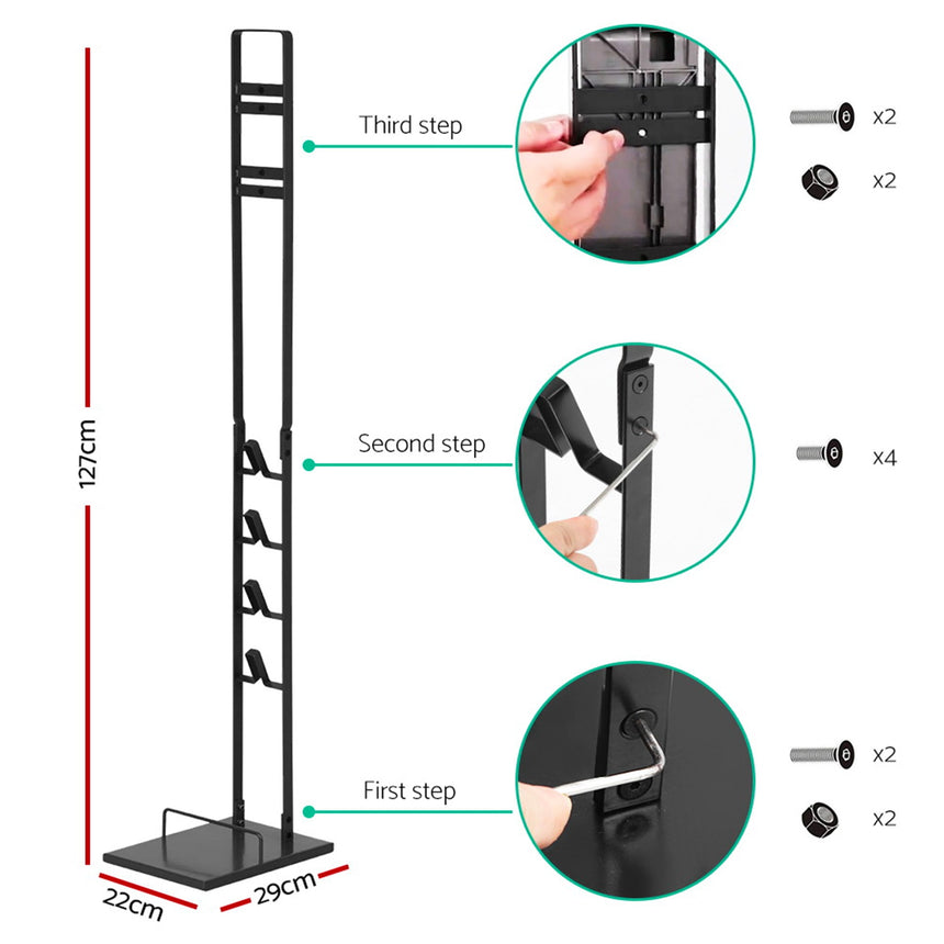 Artiss Freestanding Stick Vaccum Holder Black - Image 03