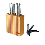 Furi Pro Wooden 7pc Knife Block Set - Image 01