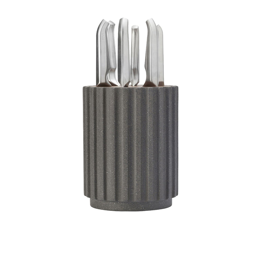 Furi Pro Radial 7 Piece Knife Block Set Flint Terrazzo - Image 01