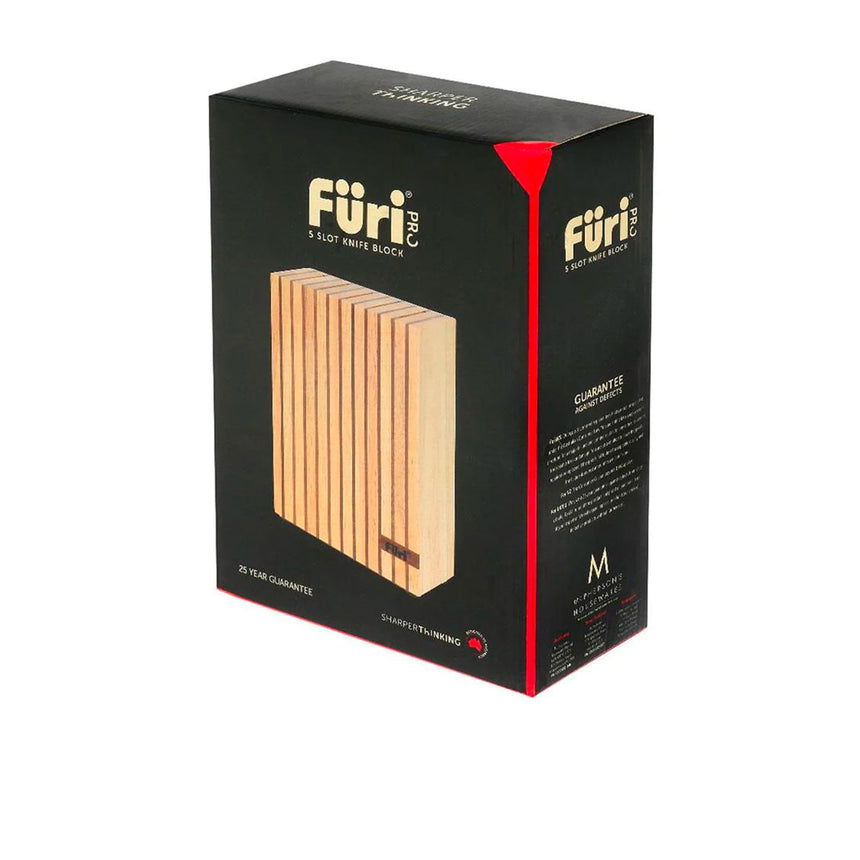 Furi 5 Slot Wooden Empty Knife Block - Image 03