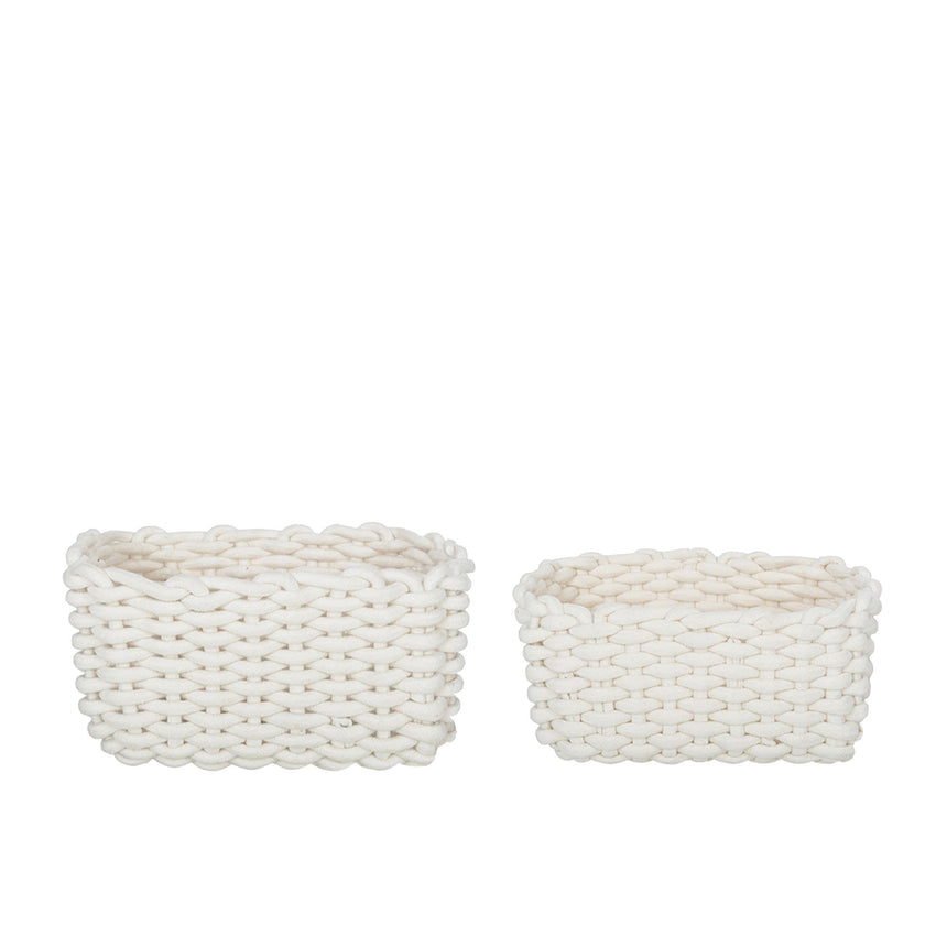 Garden Trading Rope Knit Style Basket Set of 2 - Image 01