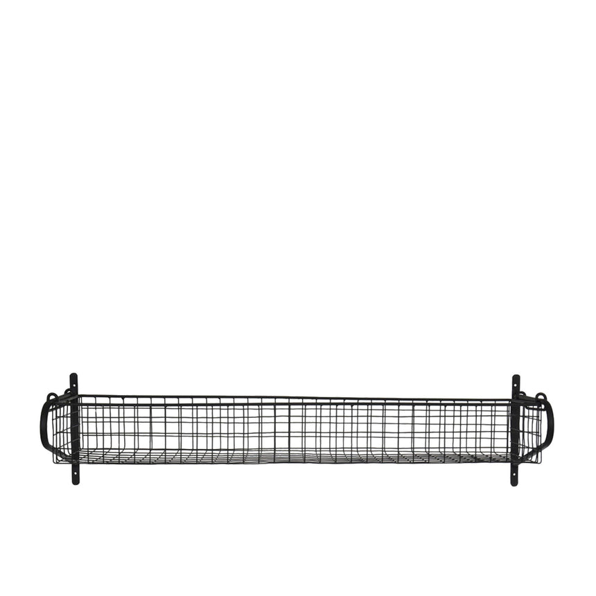 Garden Trading Wirework Basket Shelf Large Black - Image 01