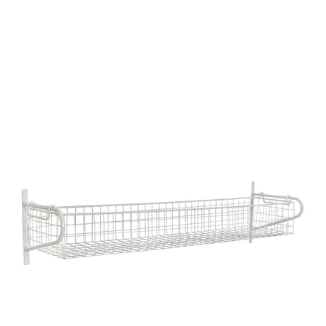 Garden Trading Wirework Basket Shelf Large White - Image 01