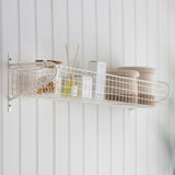 Garden Trading Wirework Basket Shelf Large White - Image 04