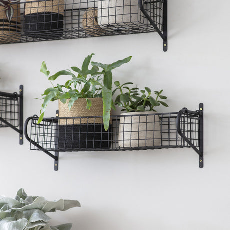 Garden Trading Wirework Basket Shelf Medium Black - Image 02