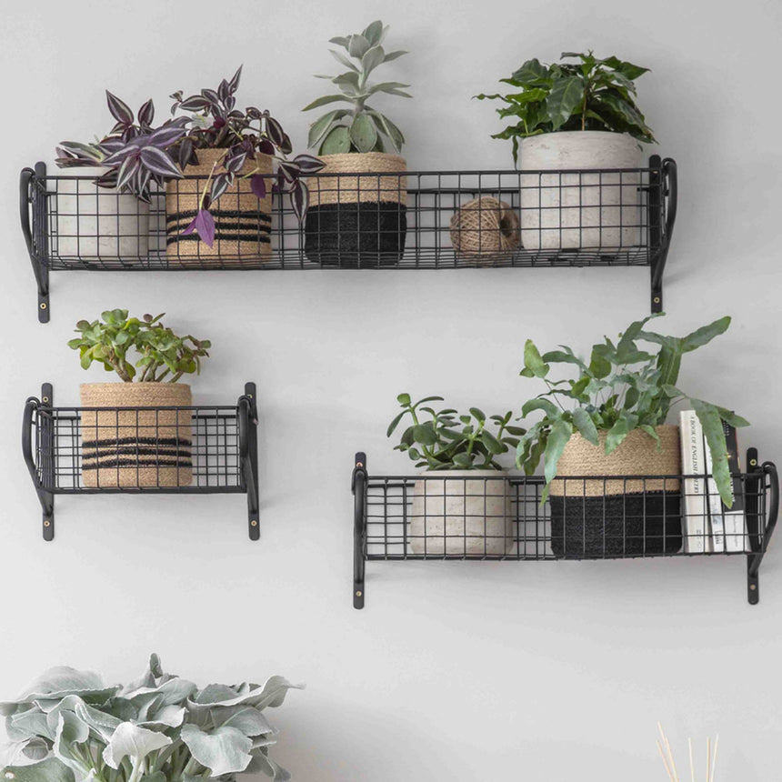 Garden Trading Wirework Basket Shelf Medium Black - Image 03