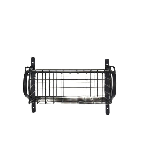 Garden Trading Wirework Basket Shelf Small Black - Image 01