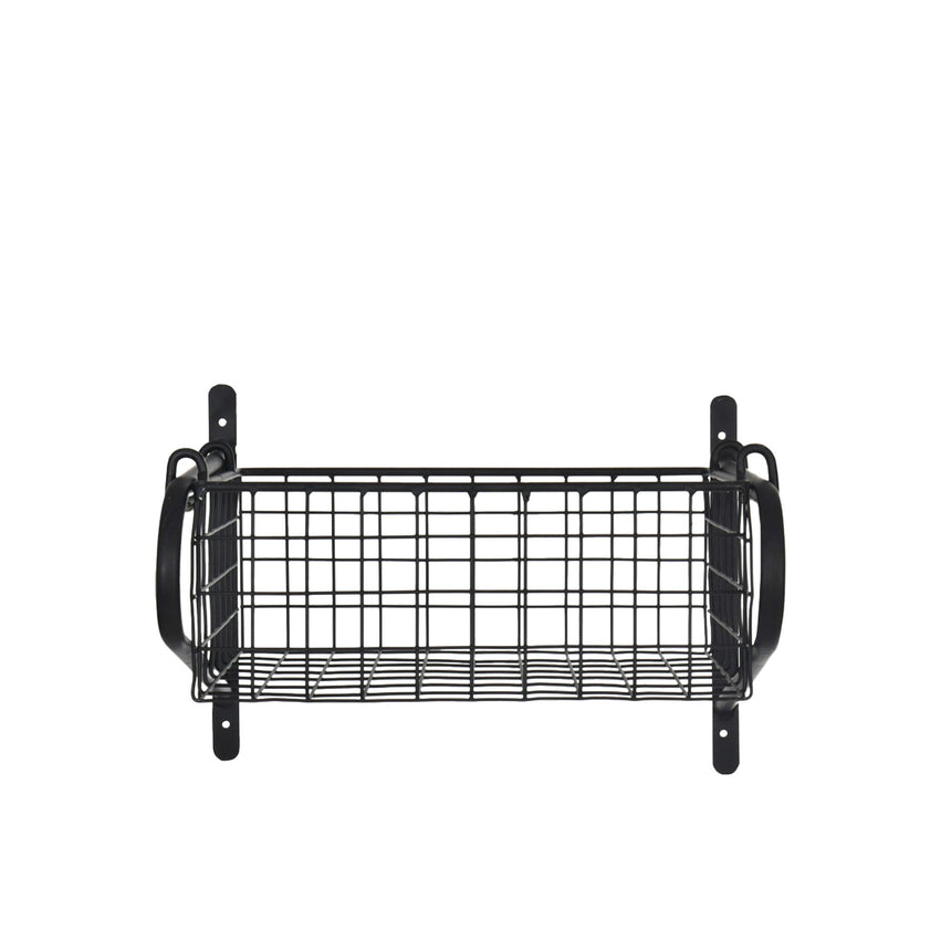 Garden Trading Wirework Basket Shelf Small Black - Image 01