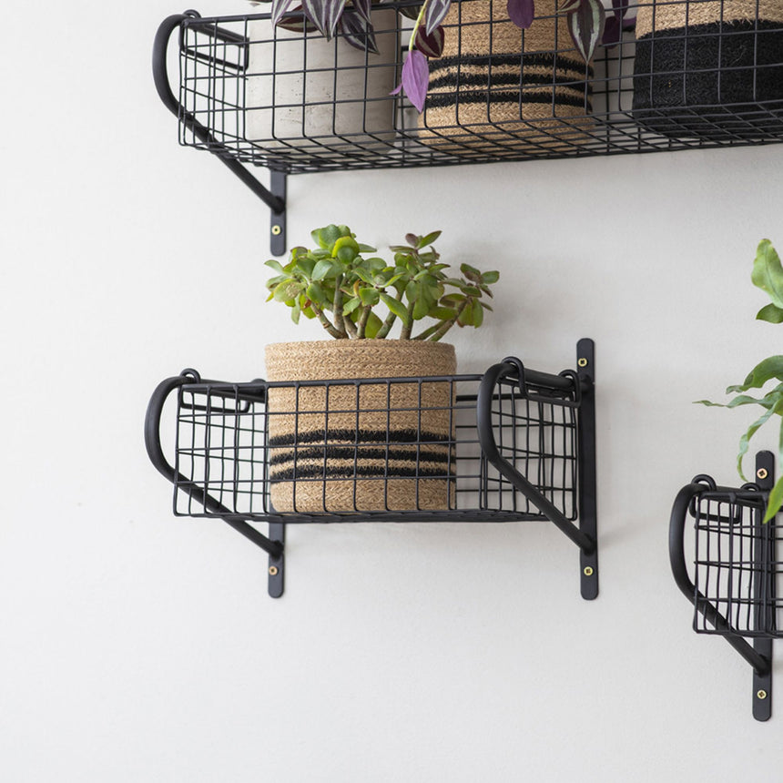 Garden Trading Wirework Basket Shelf Small Black - Image 02