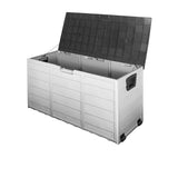 Gardeon Outdoor Storage Box 290L Black - Image 01