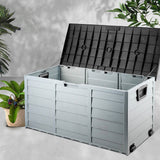 Gardeon Outdoor Storage Box 290L Black - Image 02