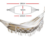 Gardeon Hanging Tassel Hammock Cream - Image 04