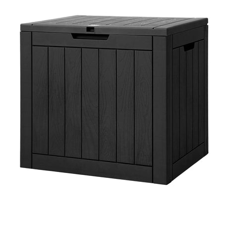 Gardeon Outdoor Storage Box 118L Black - Image 01