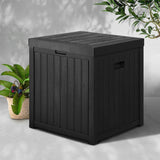 Gardeon Outdoor Storage Box 195L Black - Image 02