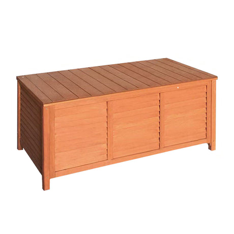 Gardeon Outdoor Storage Box 210L Oak - Image 01