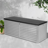 Gardeon Outdoor Storage Box 390L Dark Grey - Image 02