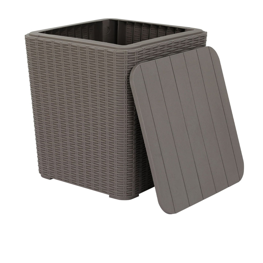 Gardeon Outdoor Storage Box 43L Grey - Image 02