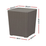 Gardeon Outdoor Storage Box 43L Grey - Image 04