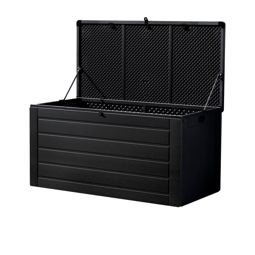 Gardeon Outdoor Storage Box 680L Black - Image 01