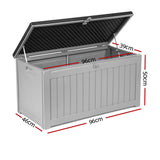 Gardeon Outdoor Storage Box 190L Dark Grey - Image 05