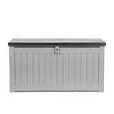 Gardeon Outdoor Storage Box 190L Dark Grey - Image 03