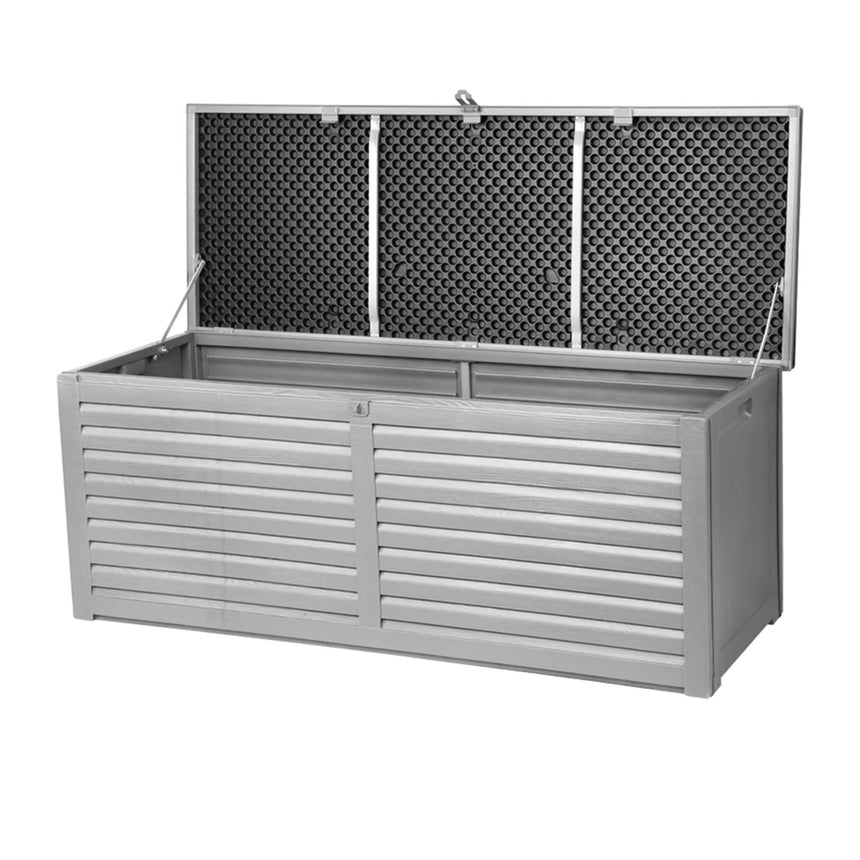 Gardeon Outdoor Storage Box 390L Dark Grey - Image 01