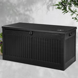 Gardeon Outdoor Storage Box 270L Black - Image 02