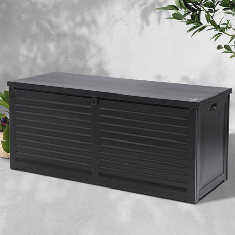 Gardeon Outdoor Storage Box 490L Black - Image 02