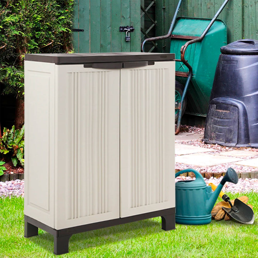 Gardeon Outdoor Storage Cabinet 92cm - Image 02