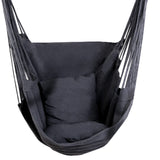 Gardeon Swing Chair Hammock with 2 Cushions Grey - Image 05