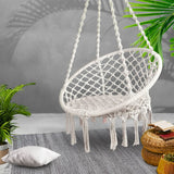 Gardeon Swing Chair Tassel Hammock Cream - Image 02