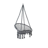 Gardeon Swing Chair Tassel Hammock Grey - Image 01