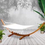 Gardeon Wooden Hammock Chair with Stand - Image 02