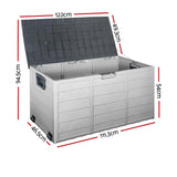 Gardeon Giantz Outdoor Storage Box 290L Grey - Image 04