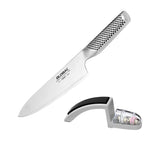 Global 2pc Starter Set 20cm Cooks Knife & Sharpener - Image 01