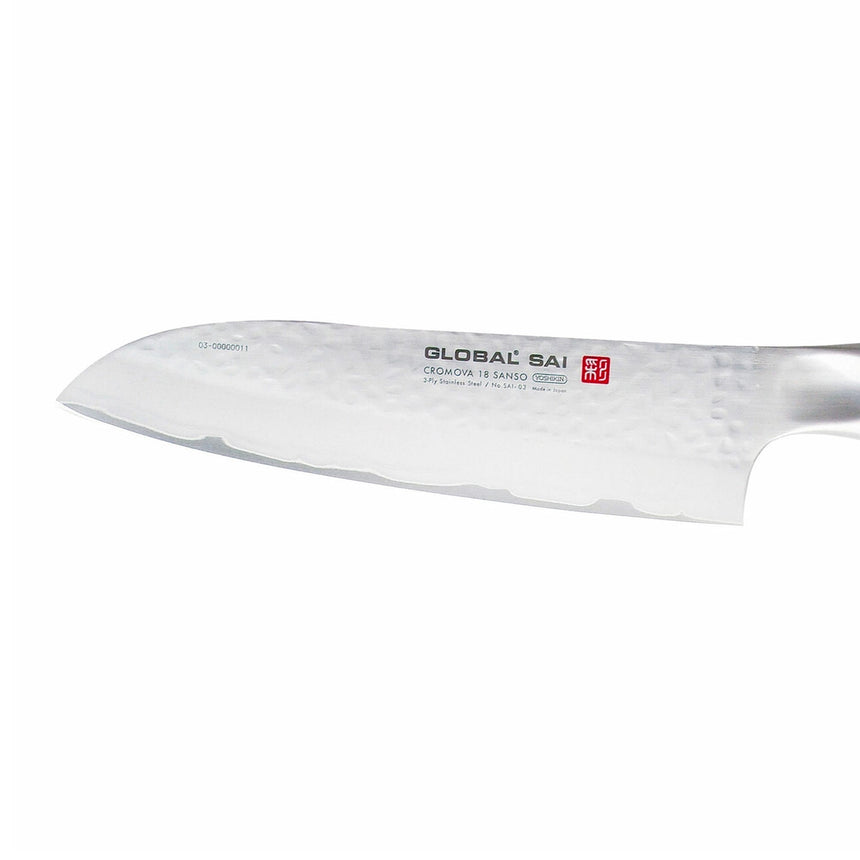 Global Sai Santoku Knife 19cm - Image 03